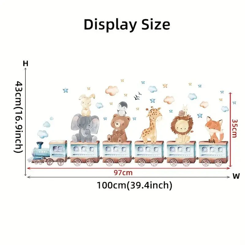 Animal Train Nursery Wall Sticker - Image 4
