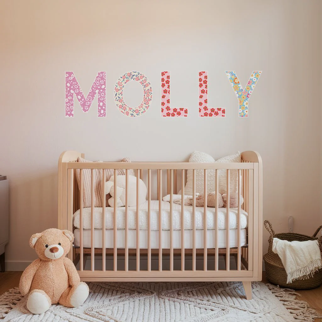British Floral-Inspired Personalised Names Wall Stickers - Image 6