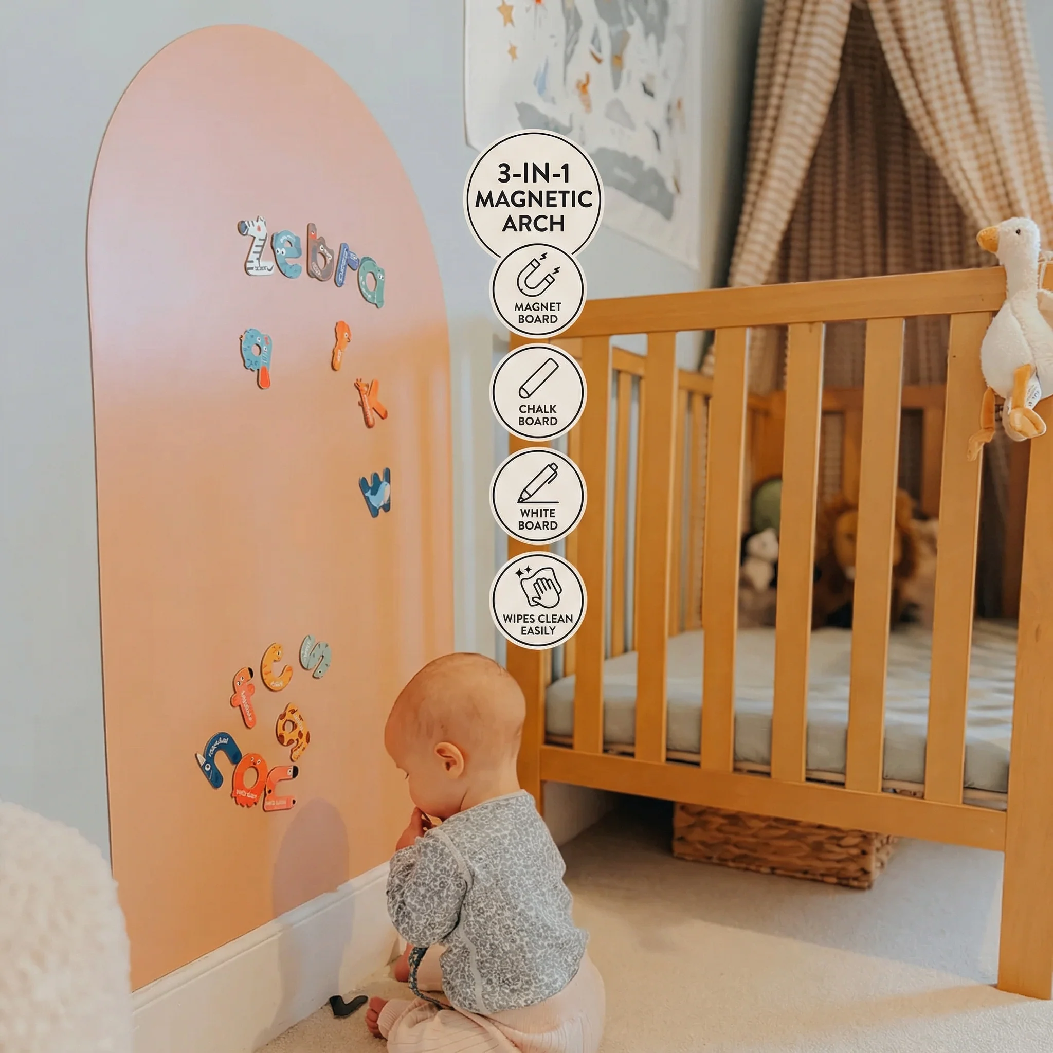 Removable Magnetic Arch Chalk Board Wall Sticker - Image 3