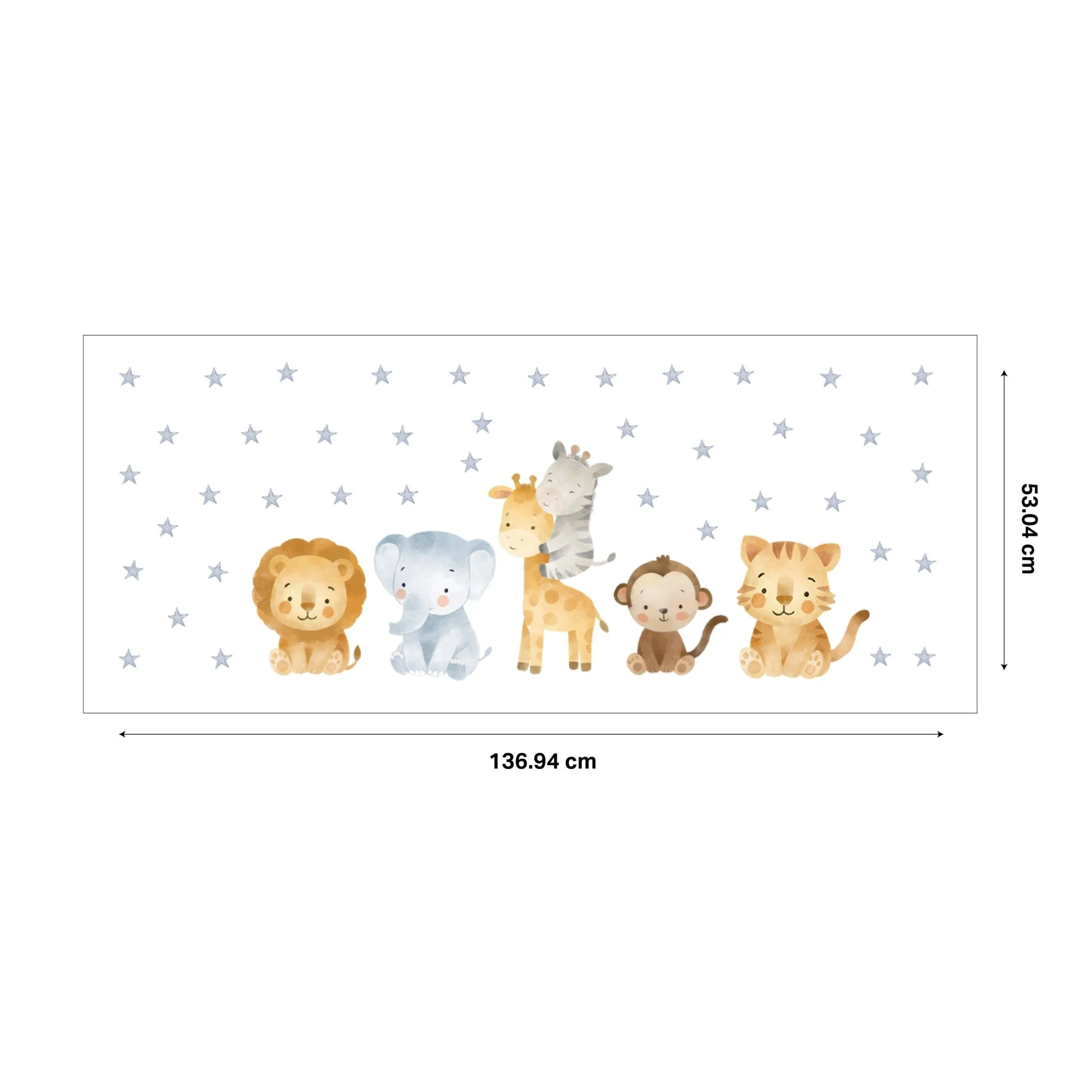 Safari Star Animal Friends Nursery Wall Stickers - Image 3