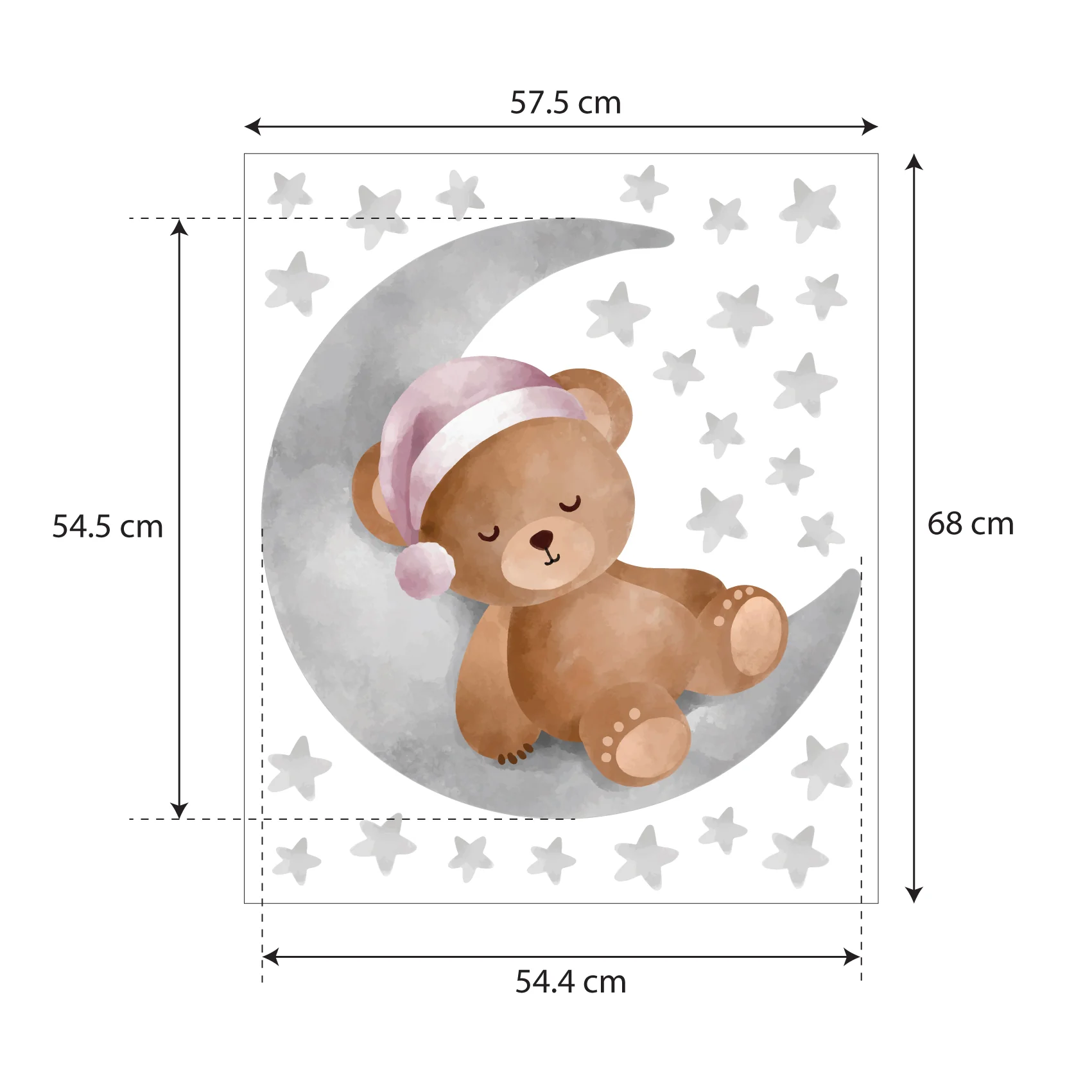 Sleepy Bear Nursery Wall Sticker - Image 4