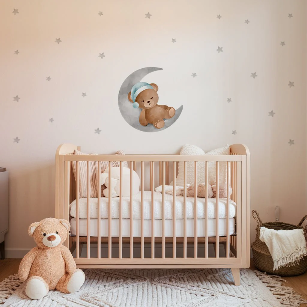 Sleepy Bear Nursery Wall Sticker - Image 9
